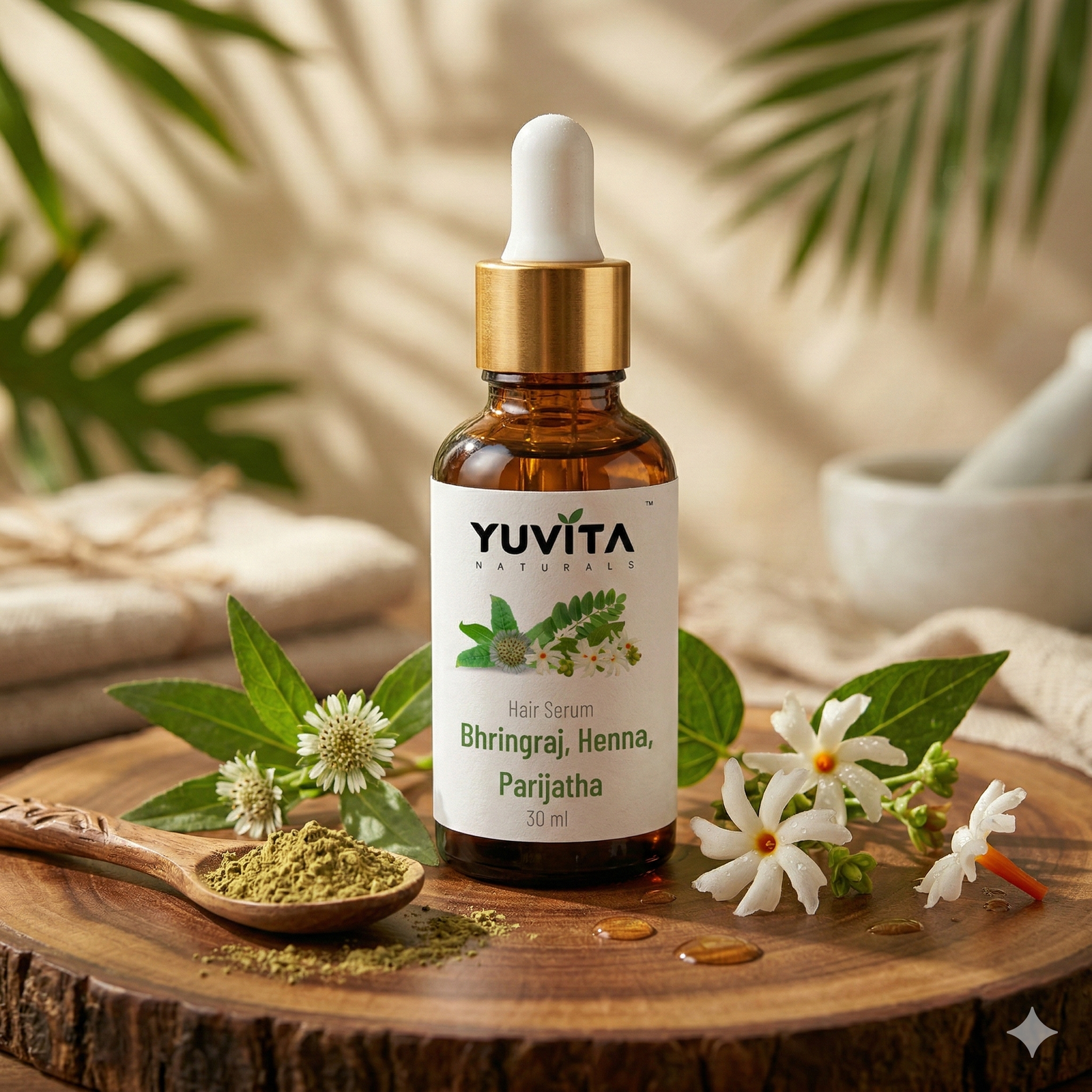 Hair Serum - Bringraj, Henna, Parijata - 1x1 - 2