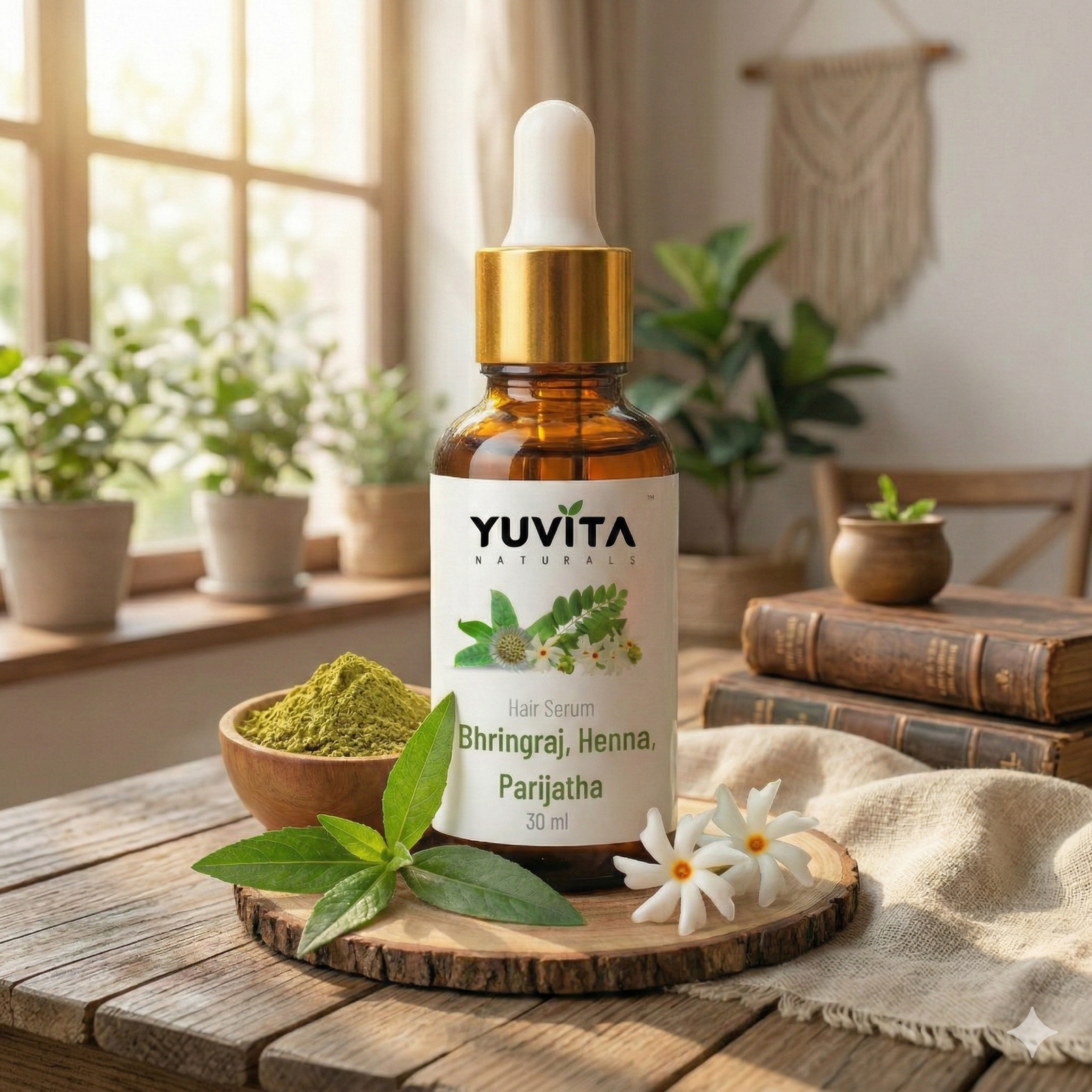 Hair Serum - Bringraj, Henna, Parijata - 1x1 - 4